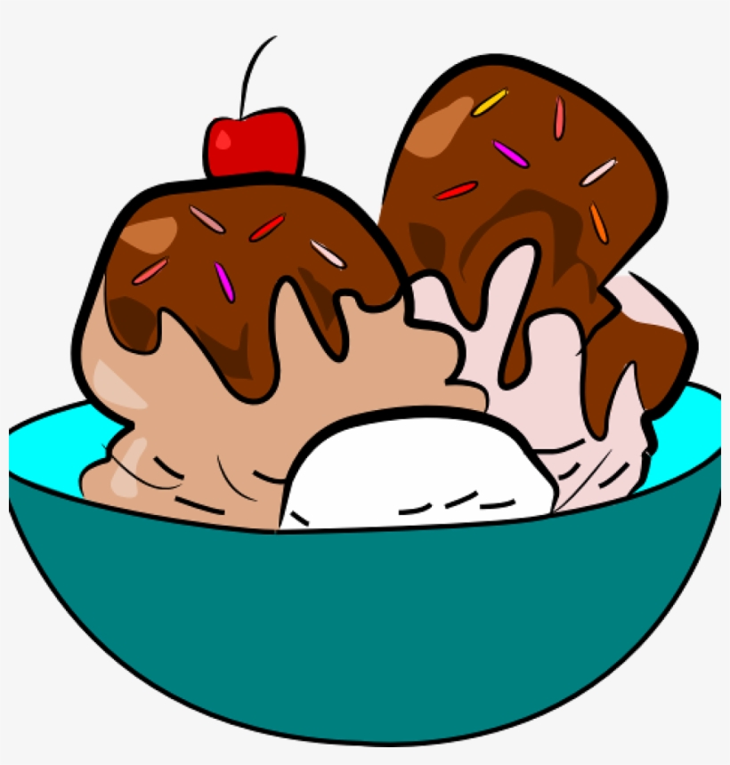 Free Ice Cream Sundae Clipart Clipart Panda - Icecream Sundae Clip Art, transparent png download