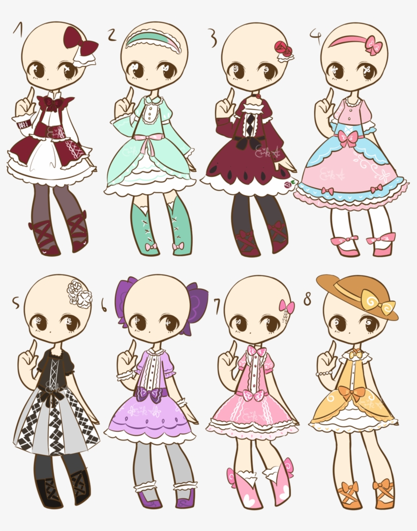 Loli Dresses Adopts 3 - Cartoon, transparent png download