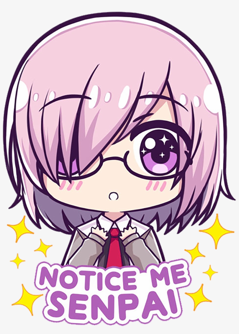 If You Want Senpai To Notice You, Or Report Someone - Cartoon, transparent png download