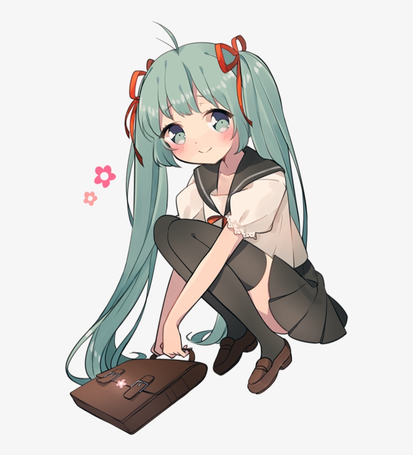 Loli Schoolgirl Miku [vocaloid] - Miku Hatsune Loli, transparent png download