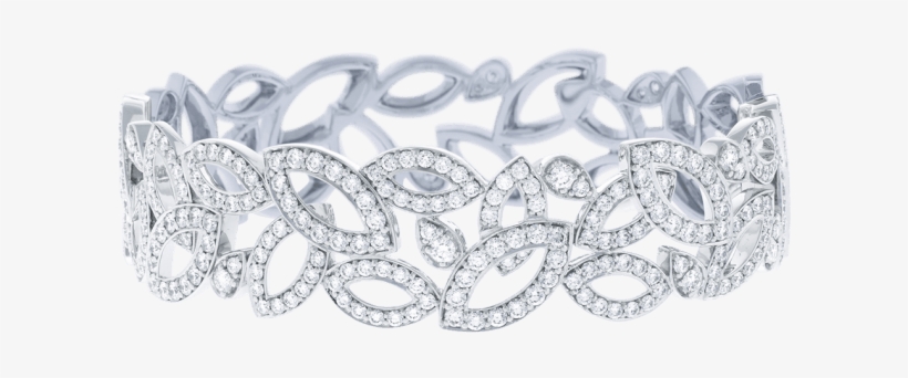 Lily Cluster By Harry Winston, Diamond Bangle Bracelet - Solid 10k White Gold Jewelry Cz Beautiful Round White, transparent png download