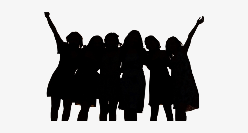 Clipart Resolution 689*361 - Group Of Women Silhouette, transparent png download