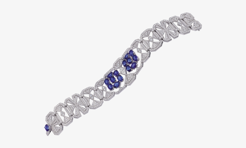 Oval Shaped Sapphire And Diamond Bracelet - Diamond, transparent png download