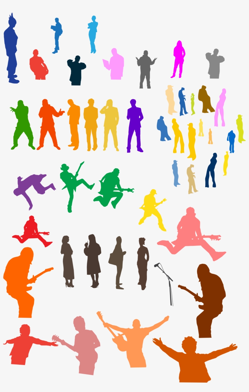 Big Image - Rock Star Silhouette Sticker, transparent png download