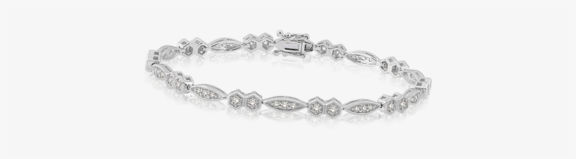 Ladies Diamond Bracelet Set In White Gold - Bracelet, transparent png download