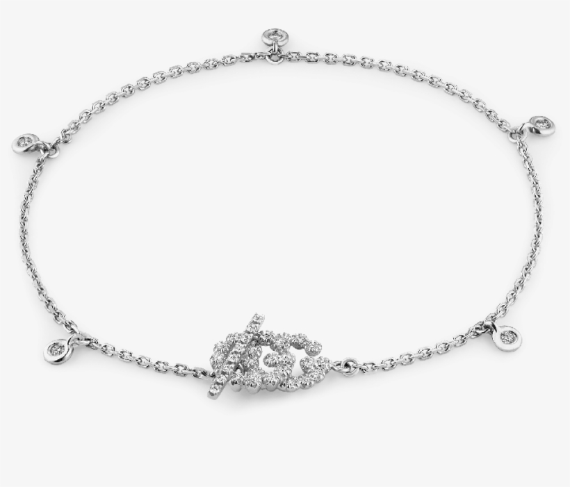 Gucci Jewellery - Gucci Double G Bracelet With Diamonds, 6.7 Inches,, transparent png download