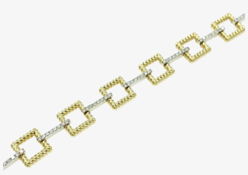 Yellow & White Gold Diamond Bracelet - Bracelet, transparent png download