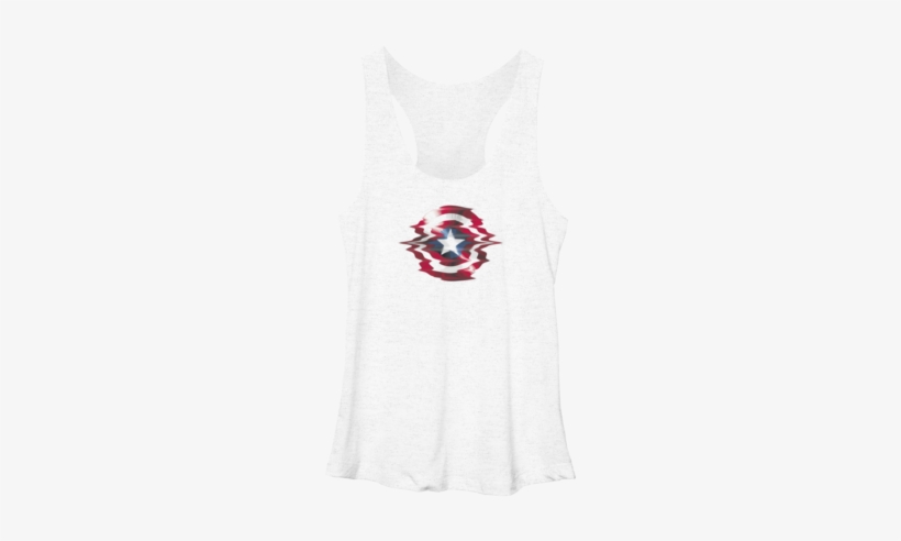 Distorted Captain America Shield - Active Tank, transparent png download