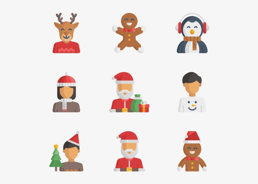 Christmas Avatars - Father Christmas Cartoon Sprite, transparent png download