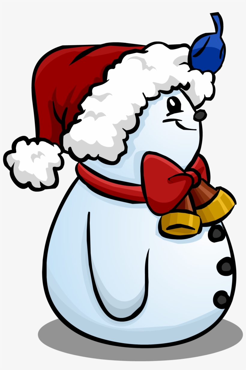 Santa Hat Snowman Sprite 007 - Cartoon, transparent png download