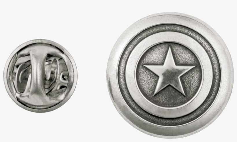 Shield Pewter Lapel Pin - Captain America Lapel Pin, transparent png download