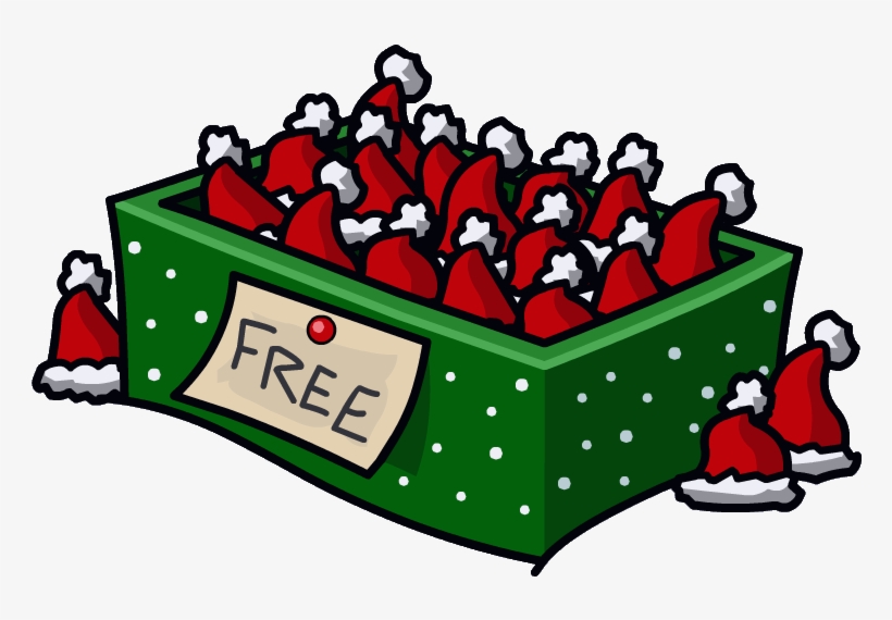 Santa Hat Box - Club Penguin Christmas, transparent png download