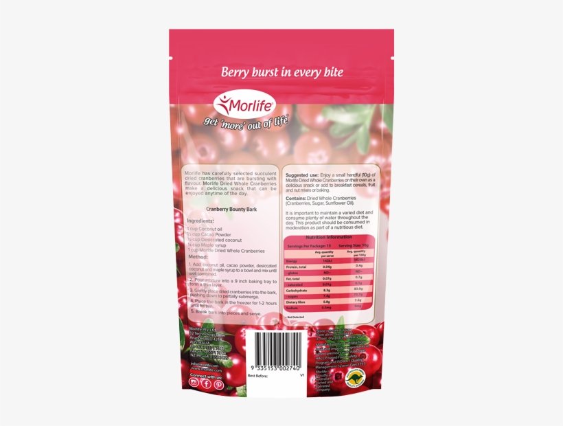Dried Cranberries 150g, transparent png download
