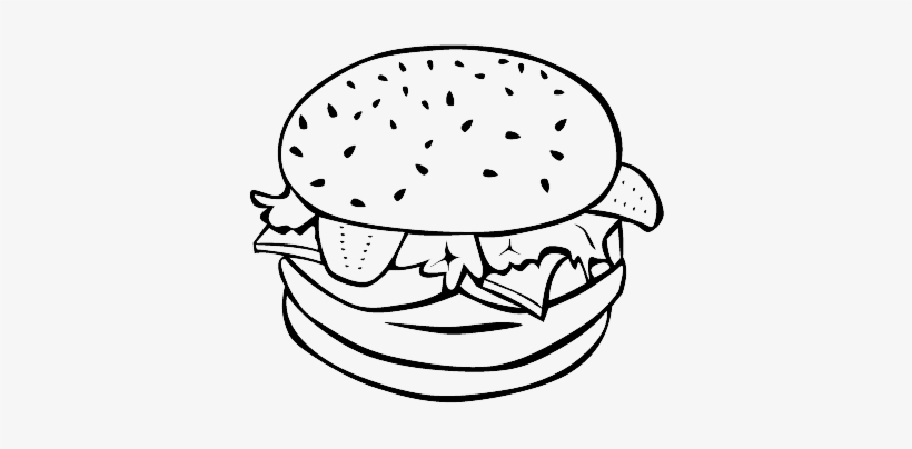 Vinilo Decorativo Hamburguesa - Hamburger Clip Art, transparent png download