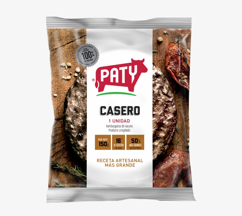 Hamburguesa De Vacuno Receta Casera Paty 150 G - Paty, transparent png download