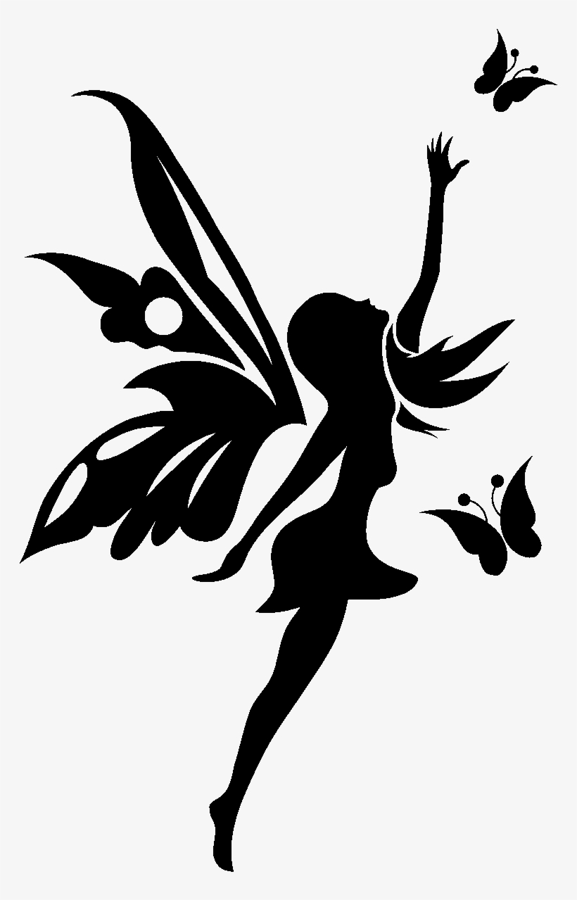 Tinkerbell Silhouette Png - Siluetas De Hadas, transparent png download