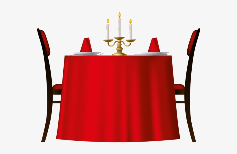 Red Romantic Table Png Image, transparent png download