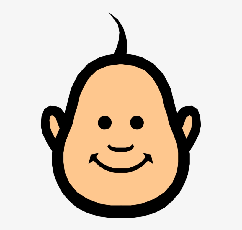 Vector Illustration Of Baby Face And Head - Abraham, transparent png download