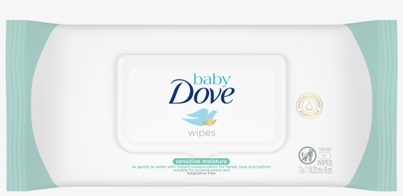 Baby Dove Sensitive Moisture Hand And Face Wipes 30 - Dove, transparent png download