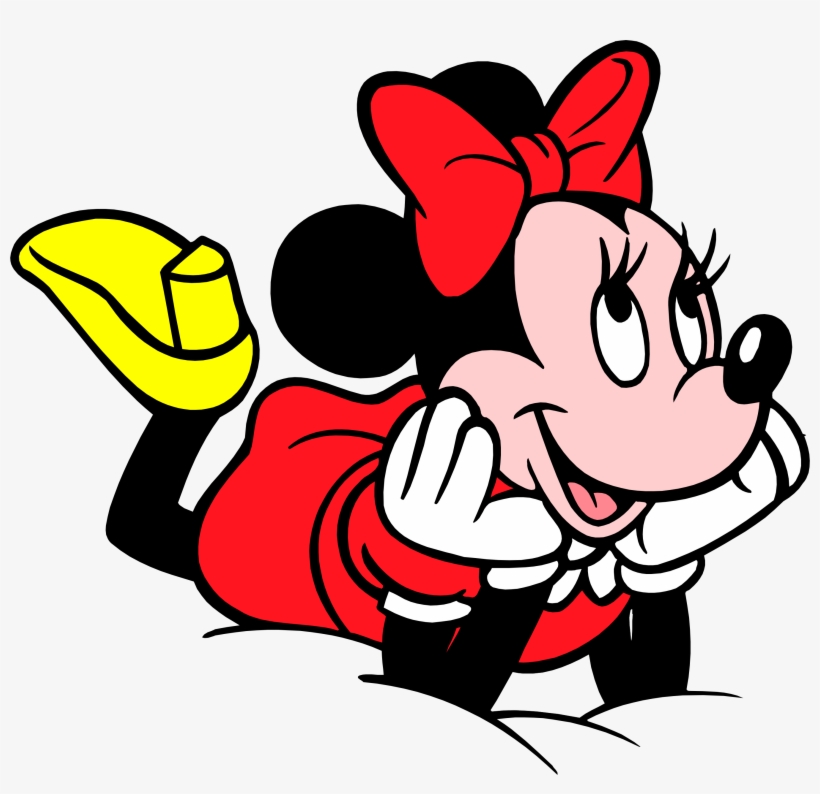 Minnie Mouse Laying, transparent png download