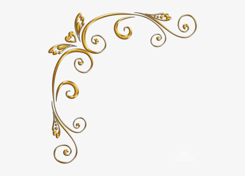 Photo Album Corners Png - Золотые Уголки Для Фотошопа, transparent png download