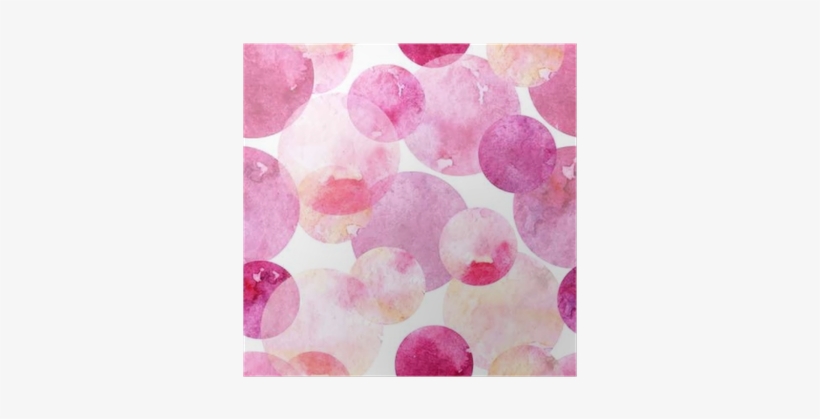 Watercolor Vector Pink Circle Ball Seamless Pattern - Watercolor Painting, transparent png download