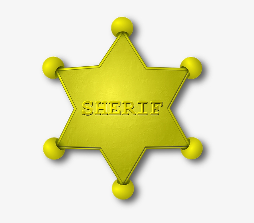 Sheriff, Gold, Star, Emblem - Estrela De Xerife Png, transparent png download