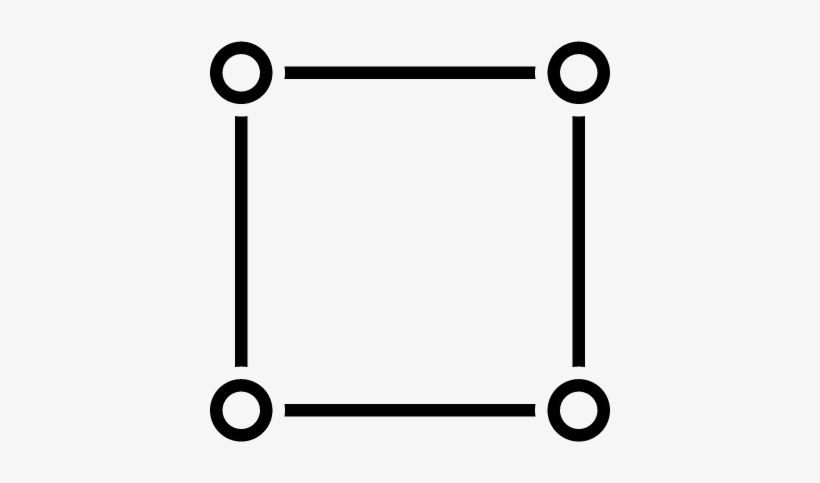 Square Shape With Circles On Corners Vector - Logo, transparent png download