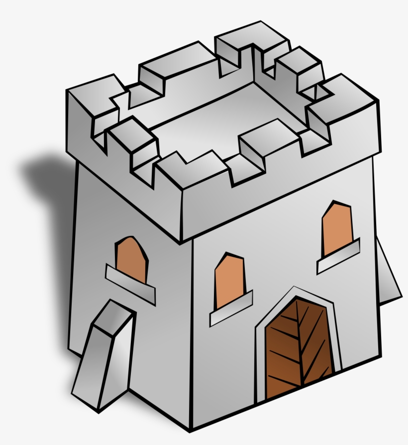 Big Image - Square Keep Castle Cartoon, transparent png download
