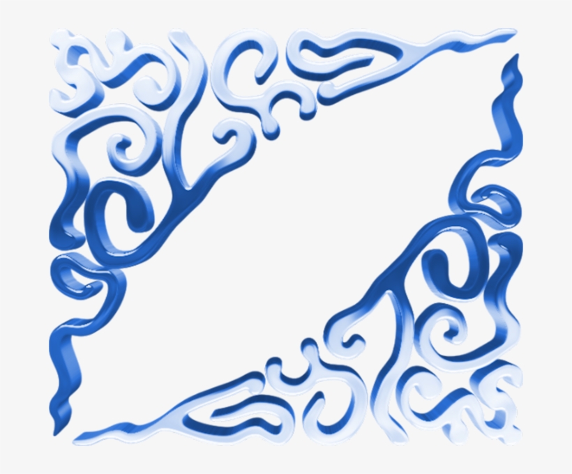 Psd Detail - Blue Corners, transparent png download