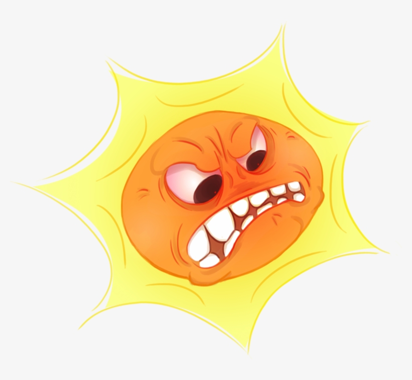 28 Collection Of Angry Sun Drawing - Portable Network Graphics, transparent png download