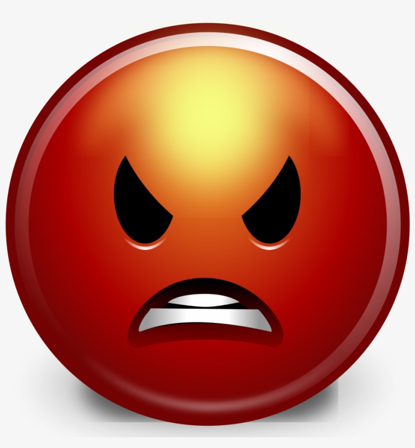 File - Gnome3-angry - Svg - Emoticon, transparent png download
