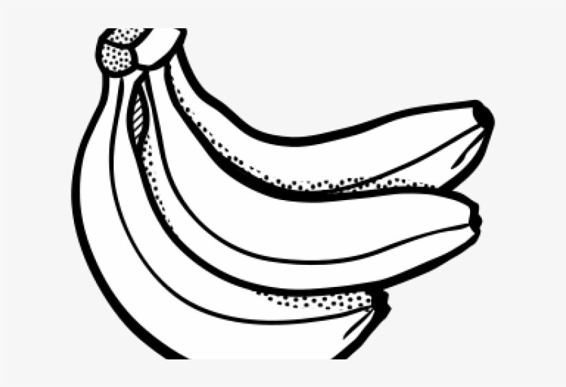 Drawn Banana Clipart - Banana Line Art, transparent png download