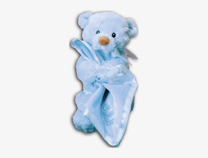 Baby Gund God Bless Baby "praise" Blue Teddy Bear With - Teddy Bear Png Blanket, transparent png download