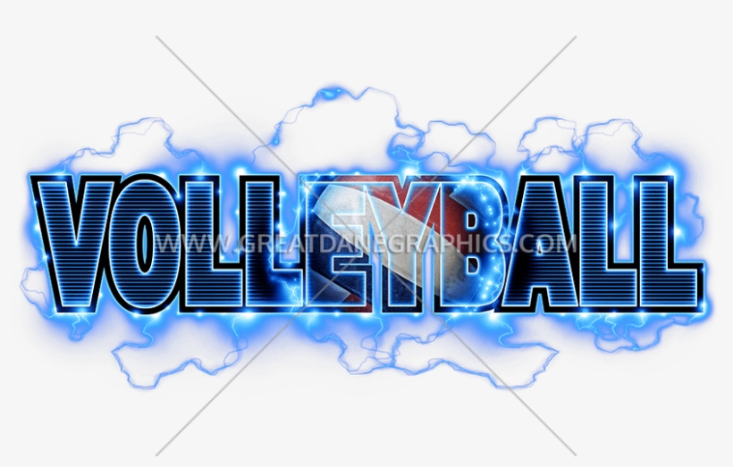 Volleyball Lightning Type - Graphic Design, transparent png download