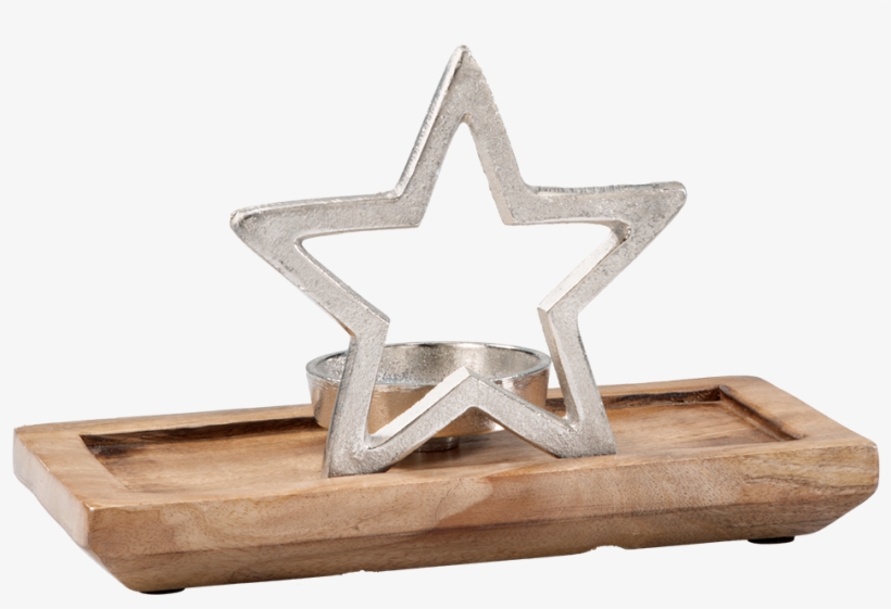 Candleholder "small Star" - Plank, transparent png download