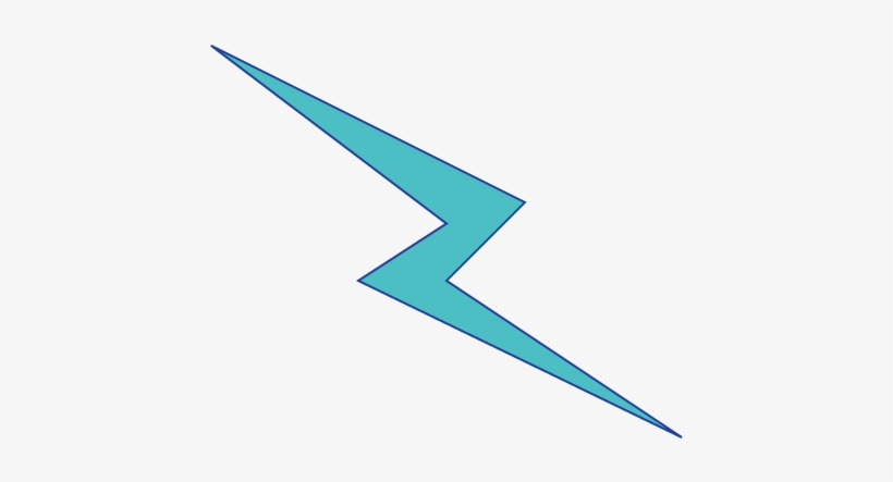 Picture Of A Lightning Bolt - Electric Blue, transparent png download