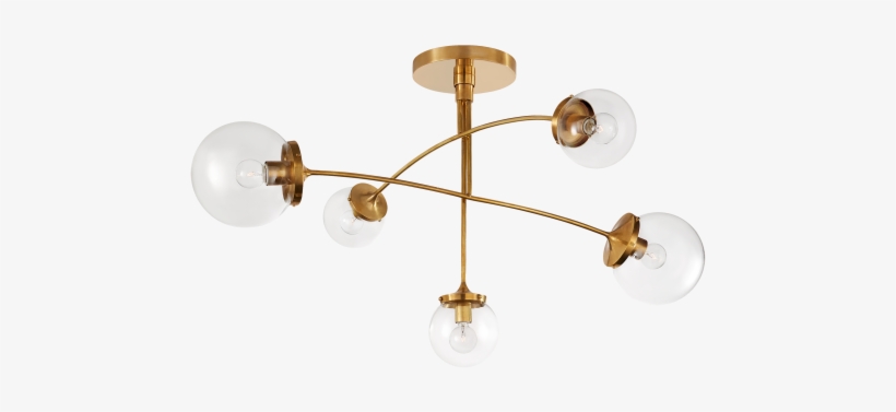 Prescott Medium Mobile Chandelier In Soft Brass With - Prescott Mobile Chandelier - Soft Brass/white - Kate, transparent png download