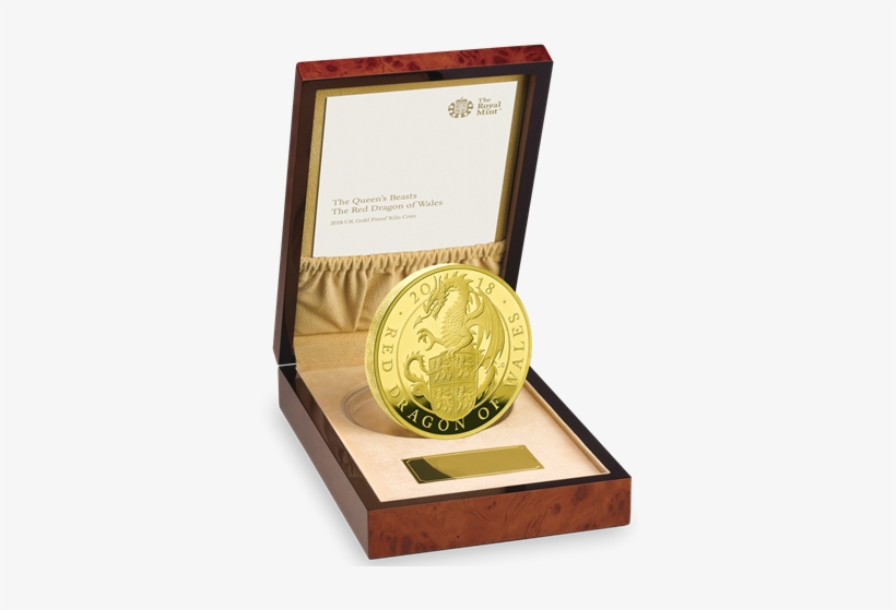 A Representation Of The Kilo Coin Placed In An Elegant - Unicorn Of Scotland 2017 Uk Silver Proof Kilo Coin, transparent png download