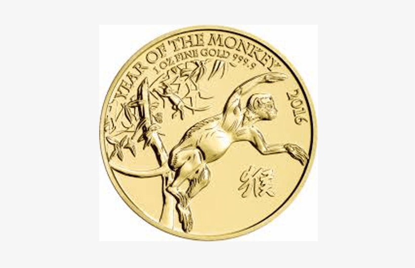 Gold Lunar Monkey - Gold Monkey, transparent png download
