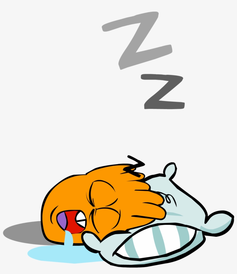 Orange Puffle Sleep - Club Penguin, transparent png download