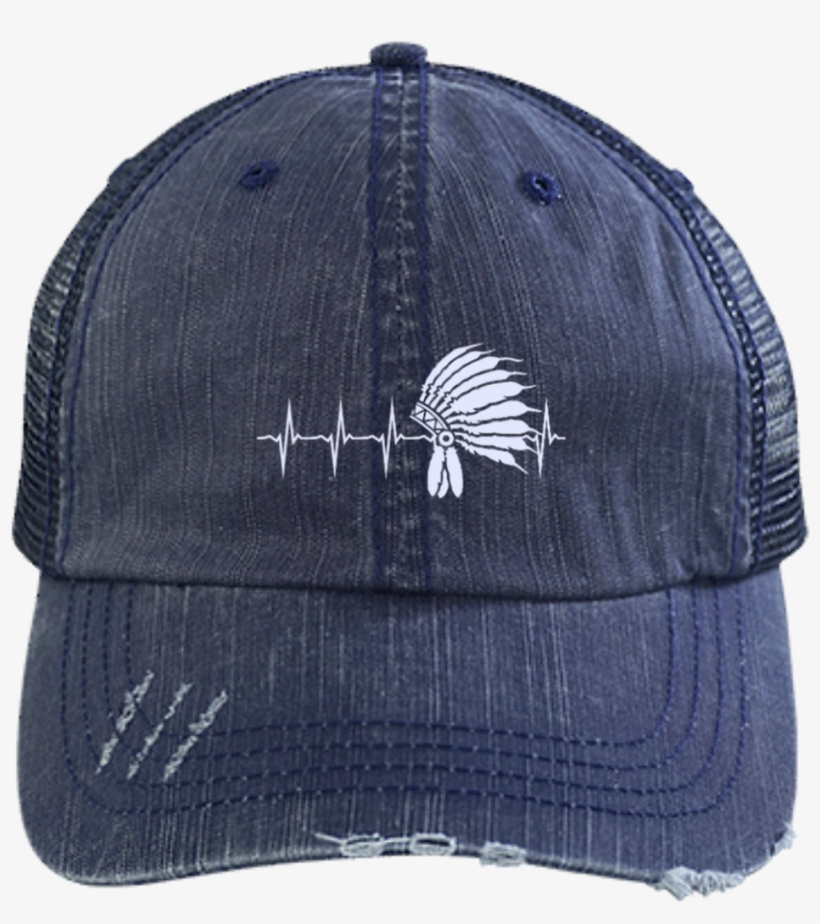 Native Inspired Heart Beating Headdress Cap - Shit To Fit Trucker Cap, transparent png download