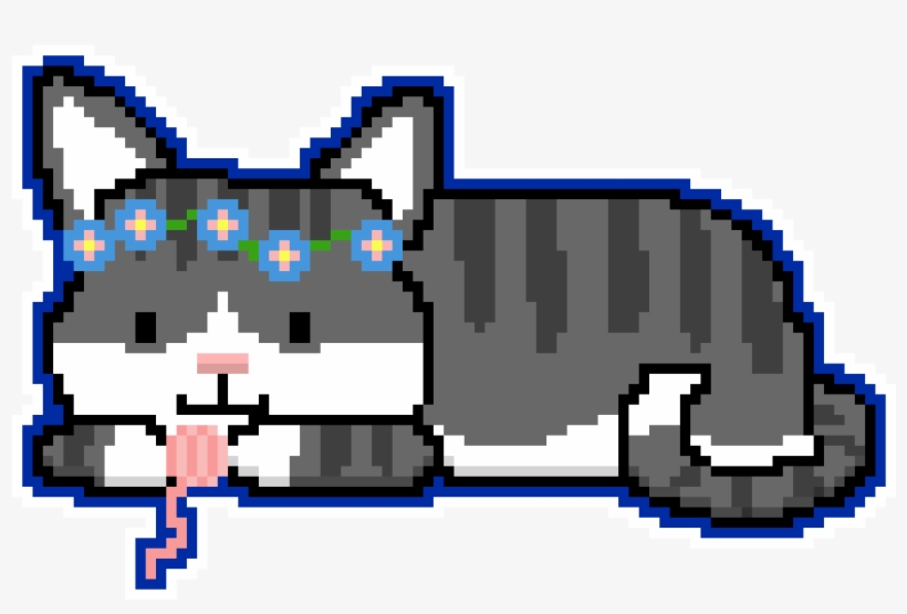 Another Sleeping Cat - Sleeping Cat Pixel Art, transparent png download
