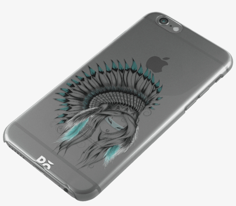 Dailyobjects Indian Headdress Clear Case For Iphone - Coque Silicone Pour Iphone 5 5s - Coiffe Indienne -, transparent png download
