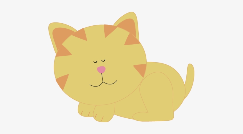 Cute Sleeping Clipart - Kitten Sleeping Clipart, transparent png download