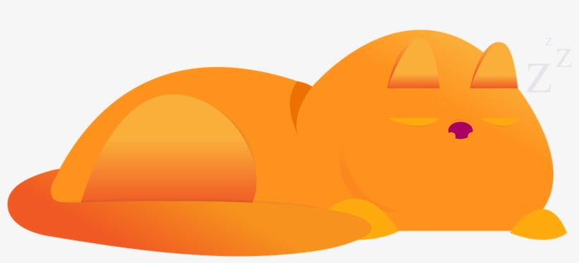 Cat Ginger Sleeping - Cat, transparent png download