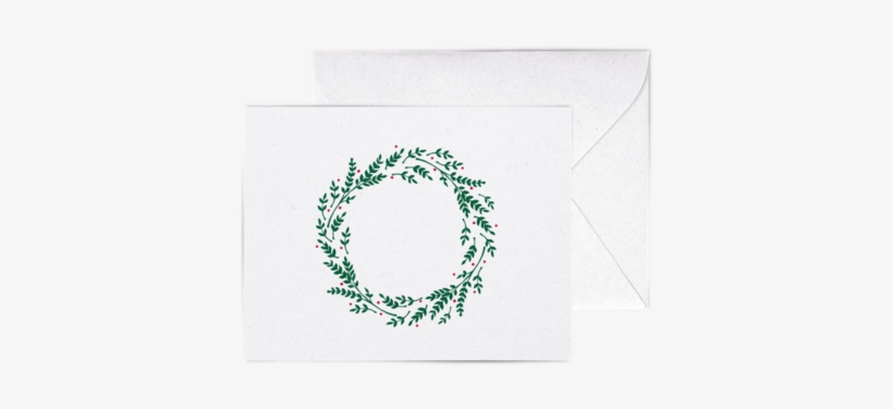 Christmas Wreath A2 Letterpress Cards - Construction Paper, transparent png download