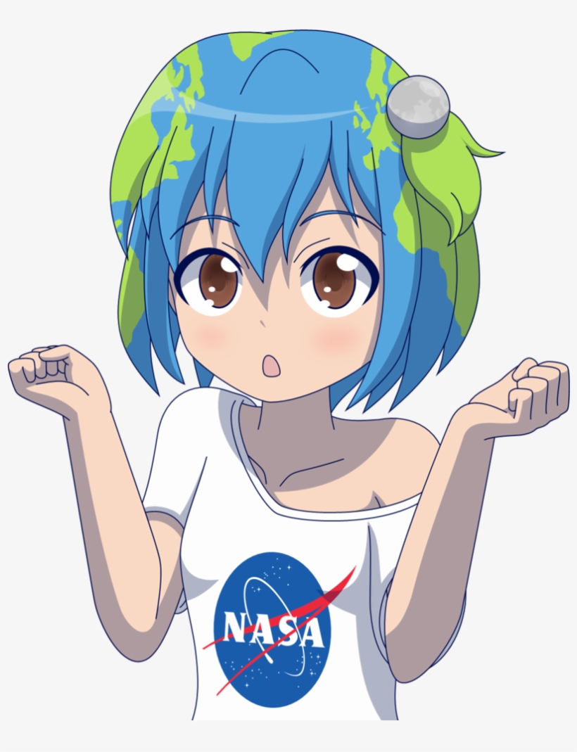 Earth Hair Blue Clothing Facial Expression Mammal Nose - Earth Chan Loli, transparent png download