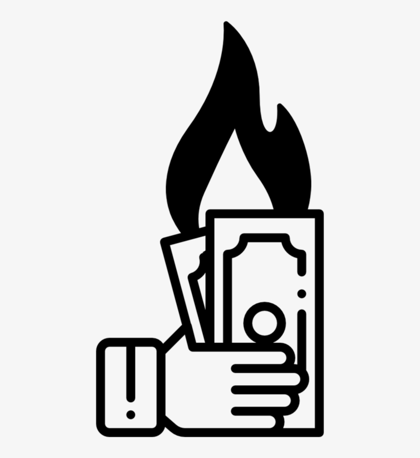 Burning Money - Payment, transparent png download