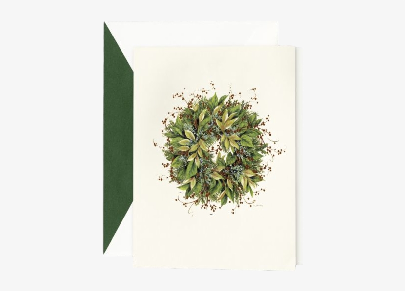 William Arthur Whimsical Wreath Holiday Cards, transparent png download